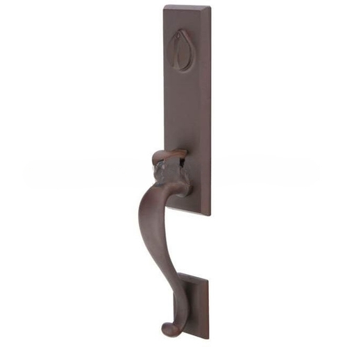 Butte Knob Dummy Rectangular Monolithic Sandcast Tubular Handleset Medium Bronze Finish