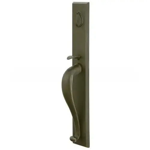 Cimarron Lever Right Hand Dummy Rectangular Full Length Sandcast Tubular Handleset Medium Bronze Finish