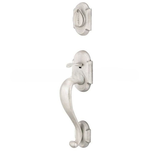 Butte Knob 2-3/8" Or 2-3/4" Backset Single Cylinder Denver Sandcast Tubular Handleset Tumbled White Bronze Finish