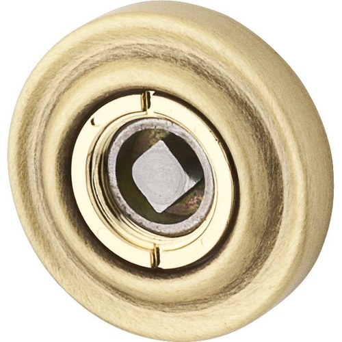 Single 1-3/4" Passage Rose Satin Brass With Brown Finish