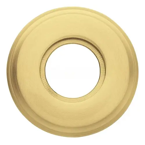 2" Passage Rose Satin Brass with Brown Finish Pair