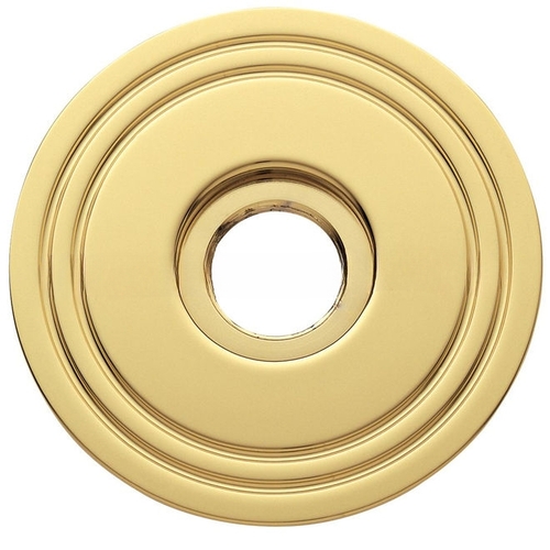 Dummy Pair 2-5/8" Grooved Rose Unlacquered Brass Finish