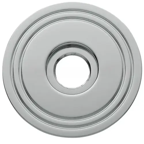 Single 2-5/8" Grooved Passage Rose Bright Chrome Finish