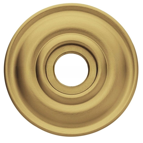 Single 2-5/8" Grooved Privacy Rose Satin Brass with Brown Finish