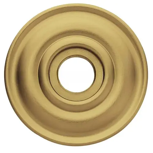 2-5/8" Grooved Privacy Rose Satin Brass with Brown Finish Pair