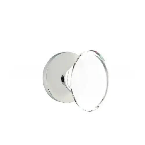 Hampton Crystal Knob Dummy Pair With Disk Rose Bright Chrome Finish