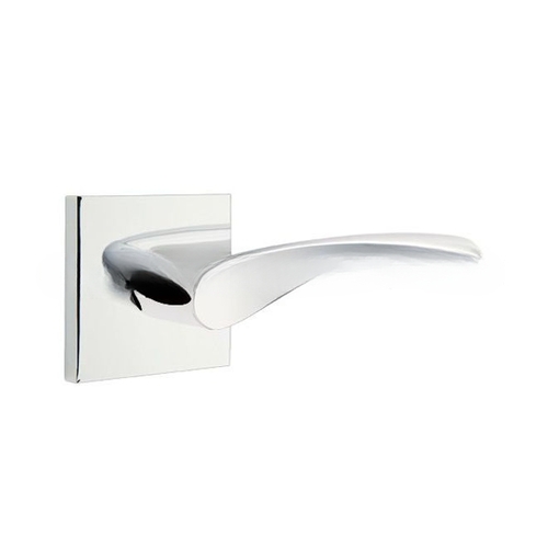 Triton Lever Left Hand Passage with Square Rose Bright Chrome Finish