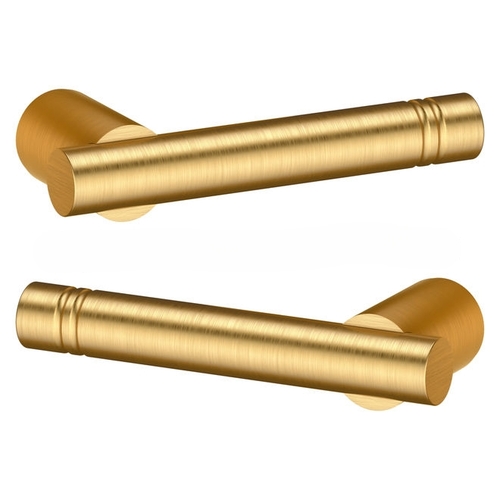 Pair 5138 Lever Less Rose Lifetime Satin Brass Finish