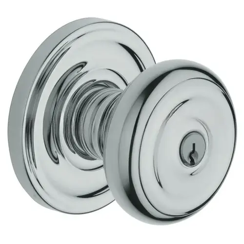 5213 Colonial Knob Standard Keyed Entry Bright Chrome Finish