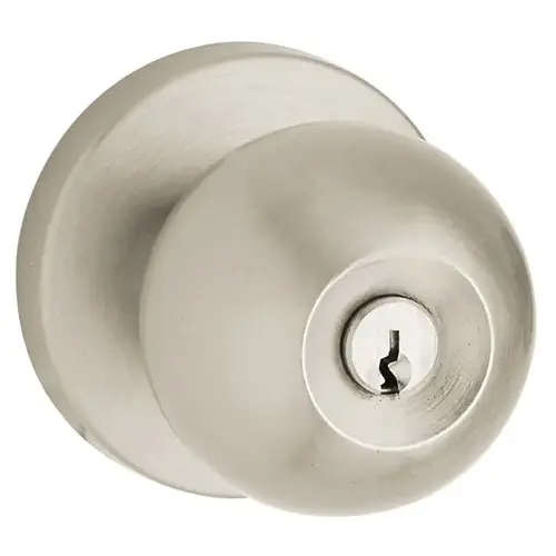 5216 Thick Door Contemporary Knob Full Dummy Lifetime Satin Nickel Finish