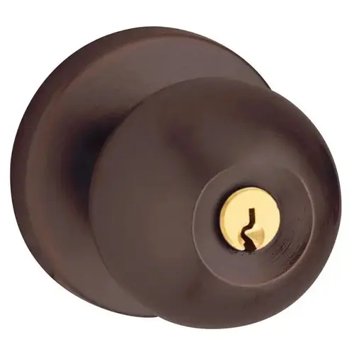 5219 Thick Door Contemporary Knob Standard Keyed Entry Venetian Bronze Finish