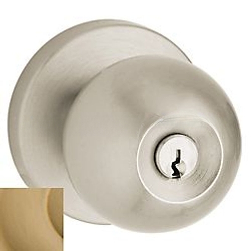 5216 Thick Door Contemporary Knob Emergency Egress Keyed Entry Vintage Brass Finish