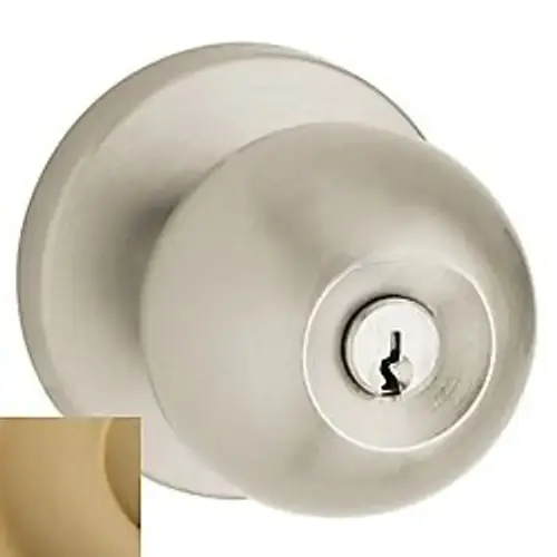 5216 Thick Door Contemporary Knob Full Dummy Vintage Brass Finish