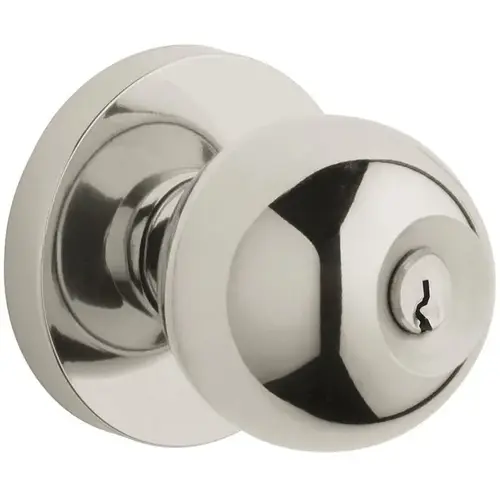 5216 Thick Door Contemporary Knob Full Dummy Lifetime Bright Nickel Finish