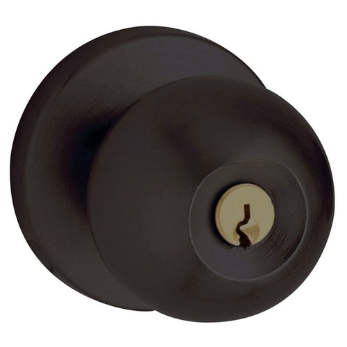 5218 Contemporary Knob Standard Keyed Entry Satin Black Finish