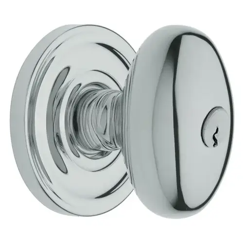 5226 Thick Door Egg Knob Full Dummy Bright Chrome Finish