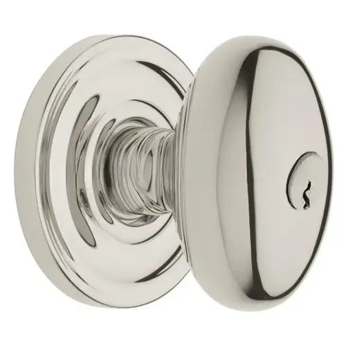 5226 Thick Door Egg Knob Full Dummy Lifetime Bright Nickel Finish