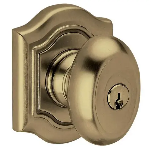 5239 Bethpage Knob Standard Keyed Entry Antique Brass Finish