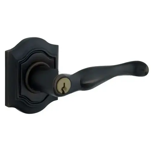 Left Hand 5238 Thick Door Bethpage Lever Emergency Egress Keyed Entry Satin Black Finish