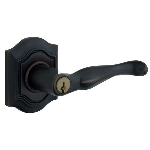 Right Hand 5239 Bethpage Lever Standard Keyed Entry Satin Black Finish