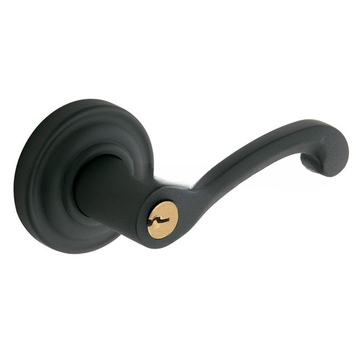 Left Hand 5249 Thick Door Classic Lever Standard Keyed Entry Satin Black Finish