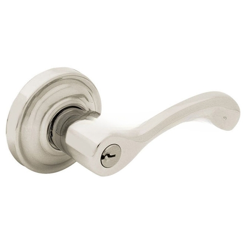 Left Hand 5249 Thick Door Classic Lever Standard Keyed Entry Lifetime Satin Nickel Finish