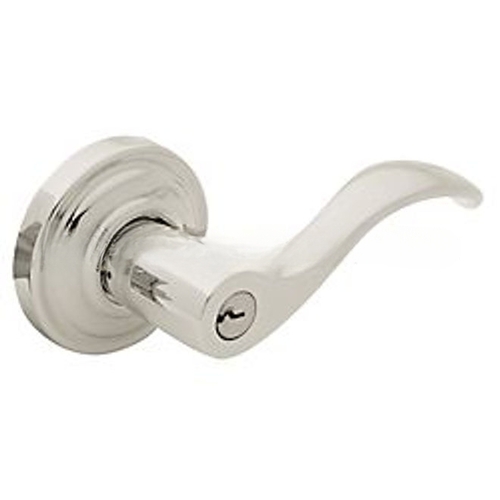 5256 Thick Door Wave Lever Full Dummy Lifetime Bright Nickel Finish