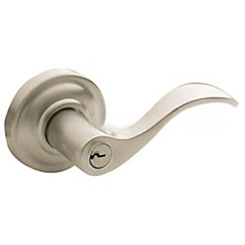 5256 Thick Door Wave Lever Full Dummy Lifetime Satin Nickel Finish