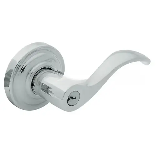 Left Hand 5255 Thick Door Wave Lever Emergency Egress Keyed Entry Bright Chrome Finish