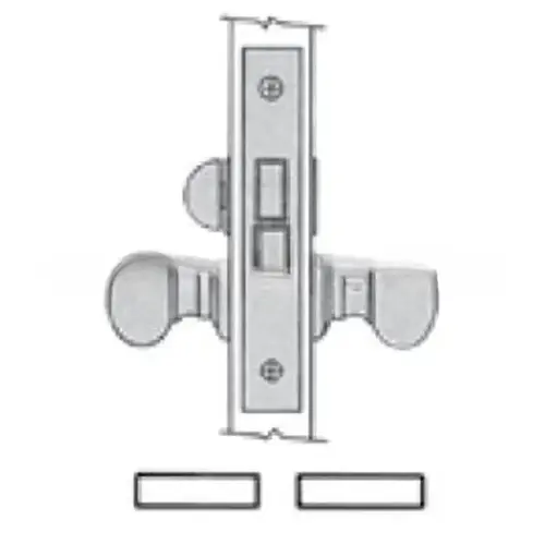 Left Hand Reverse Interior Privacy 2-3/4" Backset Mortise Lock Body Lifetime Bright Nickel Finish