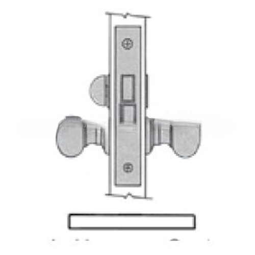 Left Hand Reverse Lever Strength Interior Bed / Bath 2-3/4" Backset Mortise Lock Body Venetian Bronze Finish