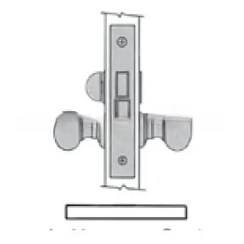 Left Hand Lever Strength Interior Bed / Bath 2-3/4" Backset Mortise Lock Body Matte Antique Nickel Finish