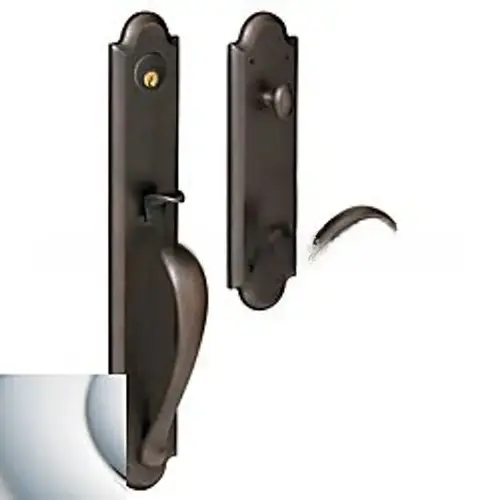 Right Hand Lever Entry Boulder Full Escutcheon Emergency Egress Handleset Bright Chrome Finish