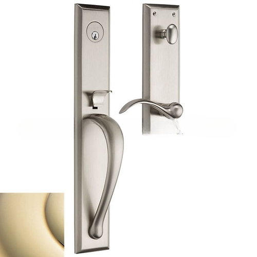 Left Hand Lever Entry Cody Full Escutcheon Emergency Egress Handleset Lifetime Brass Finish