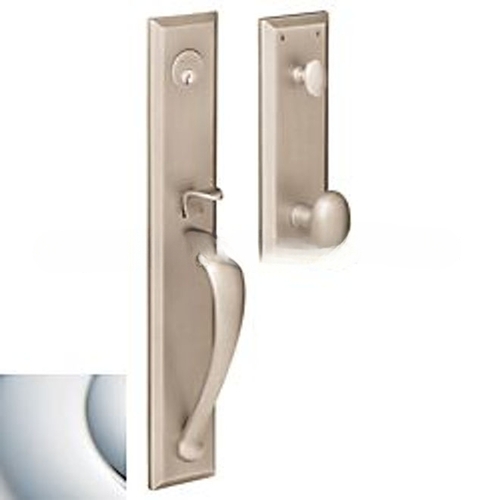 Knob Full Dummy Cody Full Escutcheon Handleset Bright Chrome Finish