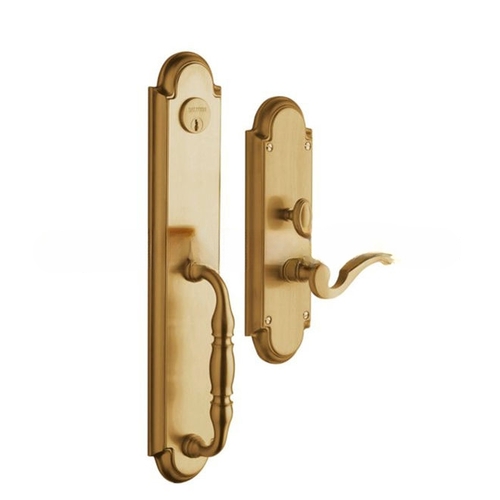 Right Hand Hamilton Double Cylinder Entry Mortise Trim Vintage Brass Finish