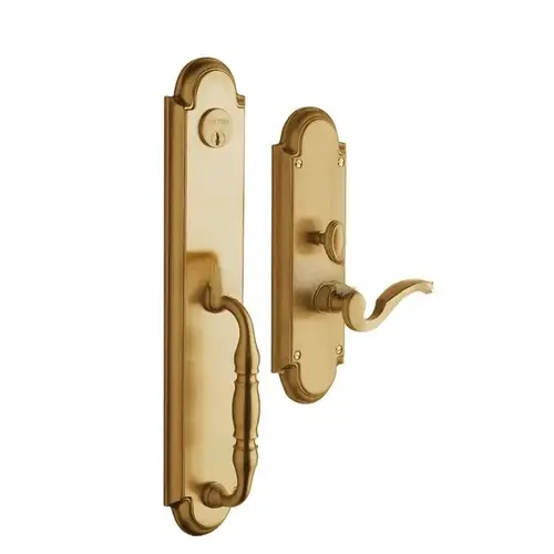 Left Hand Hamilton Single Cylinder Entry Mortise Trim Vintage Brass Finish