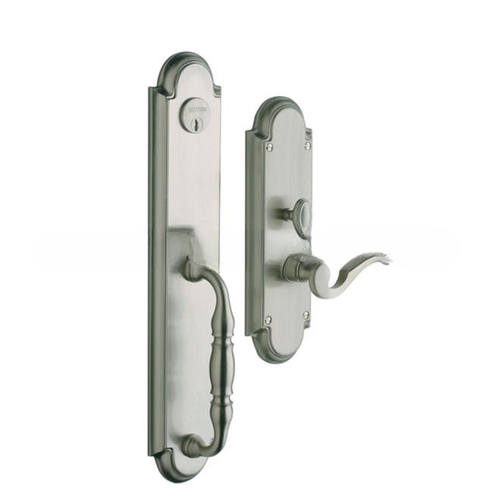 Right Hand Hamilton Double Cylinder Entry Mortise Trim Lifetime Satin Nickel Finish