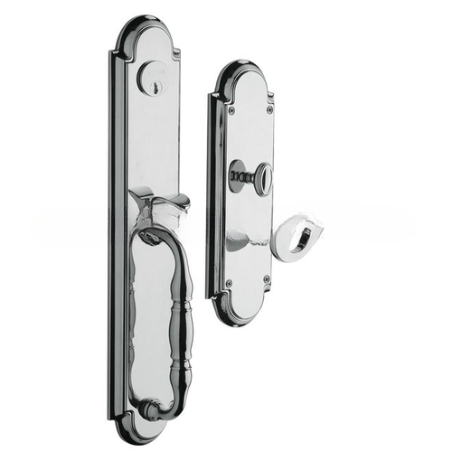 Left Hand Hamilton Full Dummy Mortise Trim Bright Chrome Finish