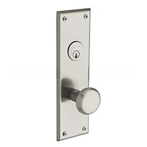 Baltimore Dummy Exterior Mortise Trim Lifetime Satin Nickel Finish