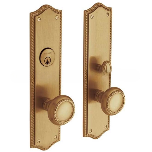 Barclay Double Cylinder Entry Mortise Trim Vintage Brass Finish