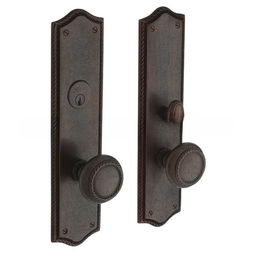 Barclay Full Dummy Mortise Trim Distressed Oil Rubbed Bronze Finish