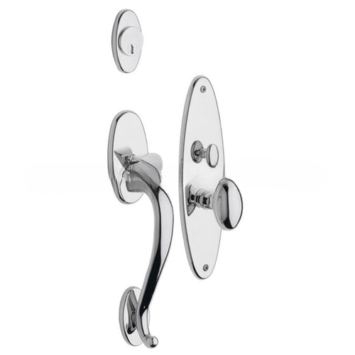 Lexington Double Cylinder Entry Mortise Trim Bright Chrome Finish