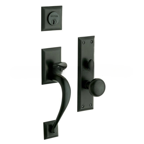 Concord Double Cylinder Entry Mortise Trim Satin Black Finish