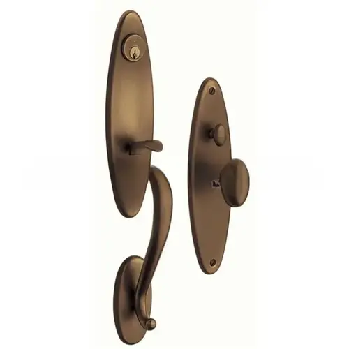 Springfield Double Cylinder Entry Mortise Trim Antique Brass Finish