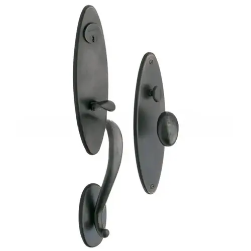 Springfield Double Cylinder Entry Mortise Trim Distressed Oil Rubbed Bronze Finish