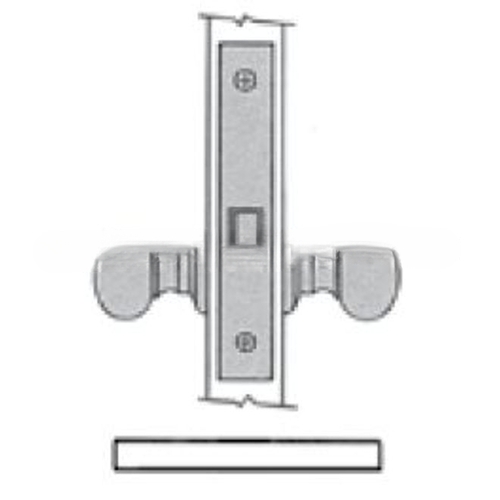 Right Hand Narrow Interior Passage Lever x Lever 1-1/2" Backset Mortise Lock Body Lifetime Bright Nickel Finish