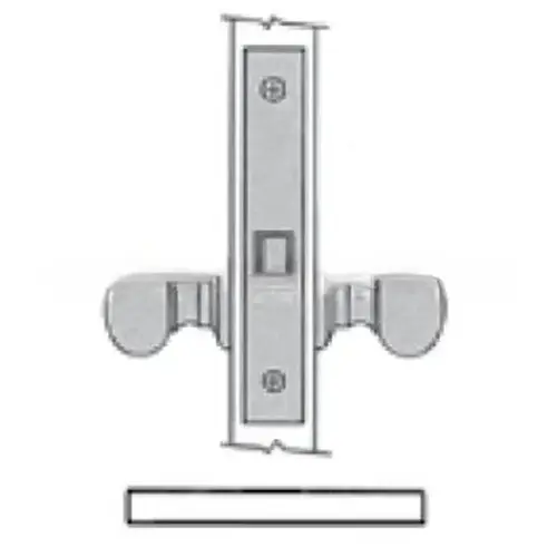 Right Hand Narrow Interior Passage Lever x Lever 1-1/2" Backset Mortise Lock Body Bright Chrome Finish