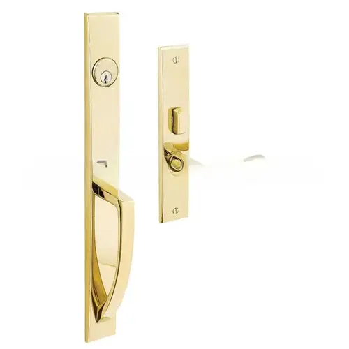 Lakeshore Right Hand Full Dummy Mortise Lock Trim Blank Plates Lifetime Brass Finish