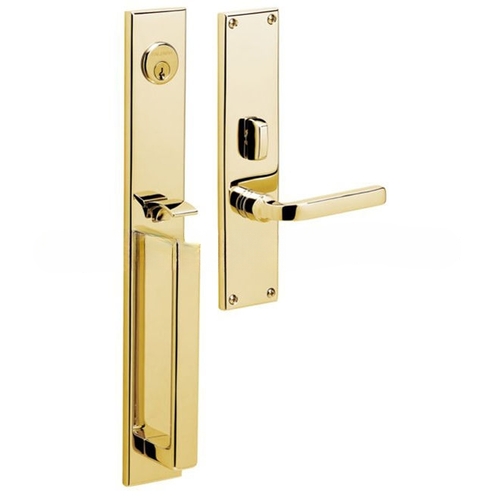 Minneapolis Right Hand Double Cylinder Entry Mortise Lock Trim Lifetime Brass Finish